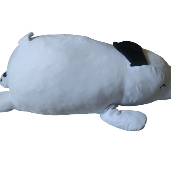 White and Black Puppy Dog Super Soft Squishy Stuffed Animal Beagle Plush Large - Picture 5 of 13